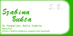 szabina bukta business card